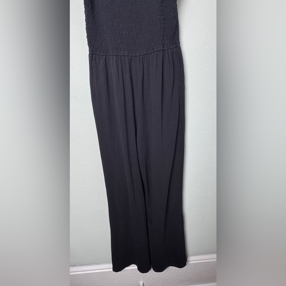 Pact One and Done Soirée‎ Smocked Wide Leg Jumpsuit Black Size Medium - Picture 7 of 15
